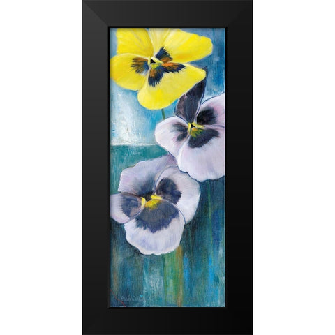VIOLETS I Black Modern Wood Framed Art Print by Withaar, Rian
