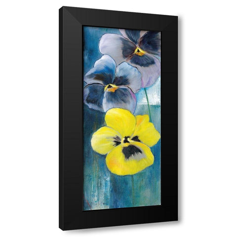 VIOLETS II Black Modern Wood Framed Art Print by Withaar, Rian