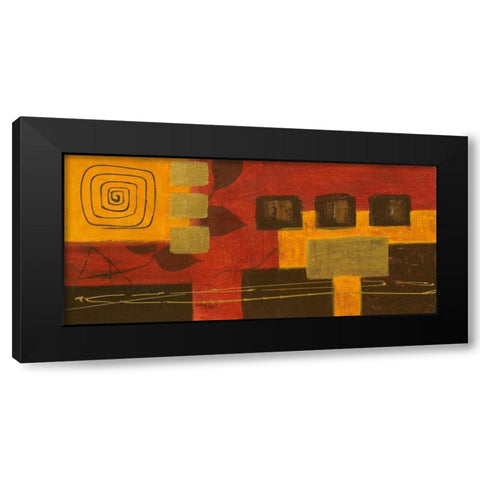Spiral Cube Black Modern Wood Framed Art Print with Double Matting by Kikani, Umang