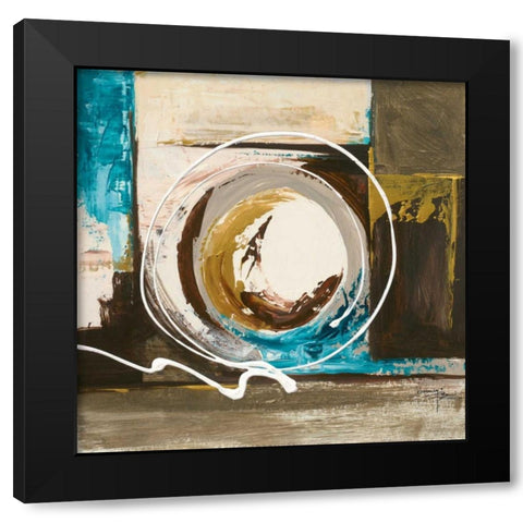 Spherical II Black Modern Wood Framed Art Print by Kikani, Umang