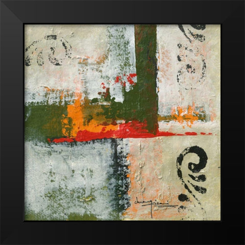 Capricious I Black Modern Wood Framed Art Print by Kikani, Umang