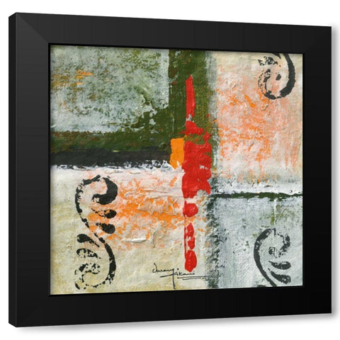 Capricious II Black Modern Wood Framed Art Print by Kikani, Umang