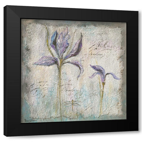 MEADOW FLOWERS I Black Modern Wood Framed Art Print by Withaar, Rian