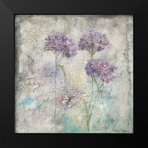 MEADOW FLOWERS III Black Modern Wood Framed Art Print by Withaar, Rian