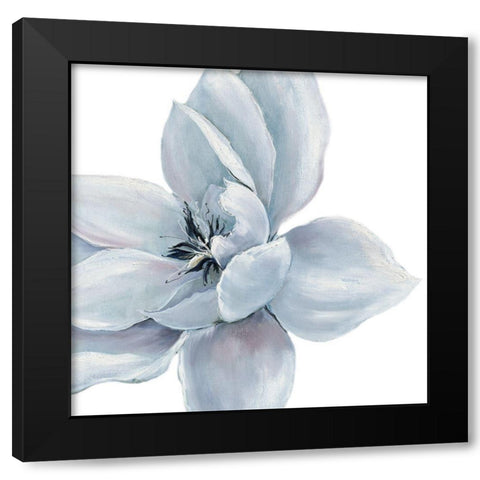 BLUE SATIN II Black Modern Wood Framed Art Print with Double Matting by Withaar, Rian