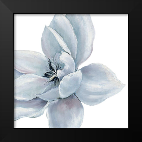 BLUE SATIN II Black Modern Wood Framed Art Print by Withaar, Rian