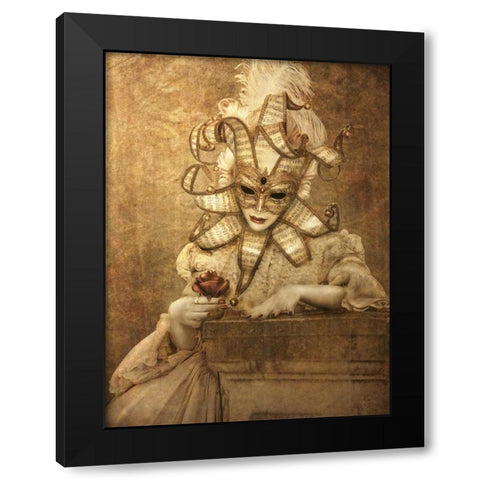 Bal Du Mask 6 Black Modern Wood Framed Art Print by Babette