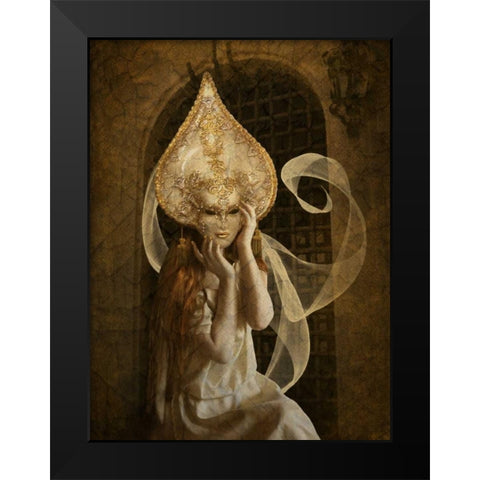 Bal Du Mask 7 Black Modern Wood Framed Art Print by Babette