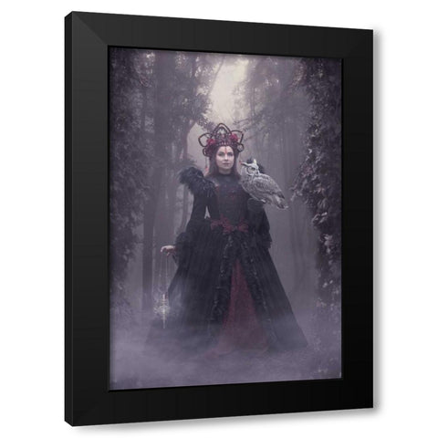 Woods Of Wisdom Black Modern Wood Framed Art Print by Babette