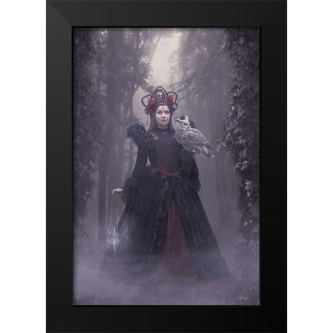 Woods Of Wisdom Black Modern Wood Framed Art Print by Babette