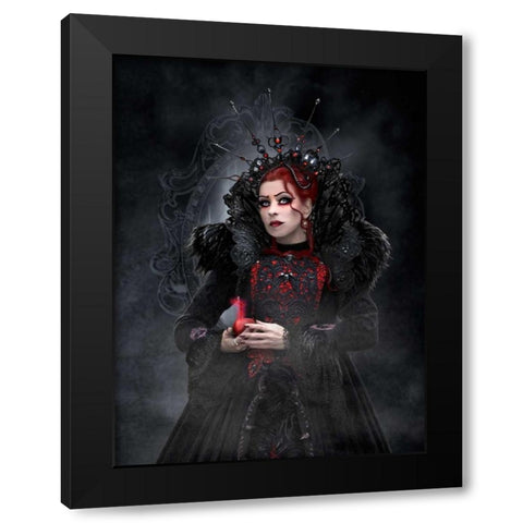 Evil Queen Black Modern Wood Framed Art Print with Double Matting by Babette