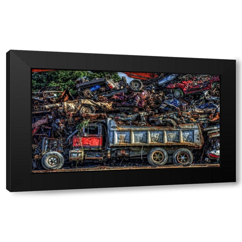 Recycled Black Modern Wood Framed Art Print with Double Matting by Kostka, Vladimir