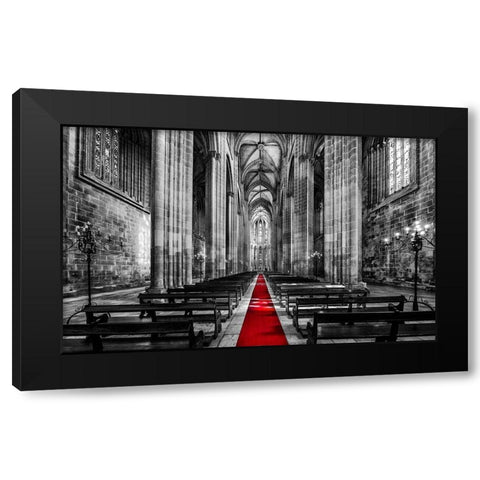 Church Mosteiro da Batalha Black Modern Wood Framed Art Print with Double Matting by Kostka, Vladimir