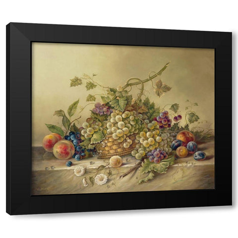 SUMMER HARVEST II Black Modern Wood Framed Art Print with Double Matting by Pila
