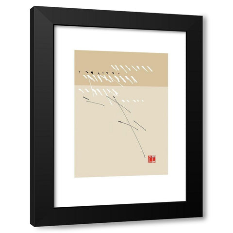 JAPANESE STYLE III Black Modern Wood Framed Art Print with Double Matting by Sakai, Takashi