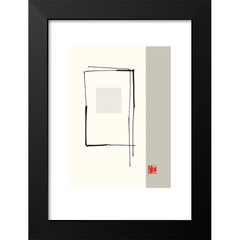 JAPANESE STYLE VI Black Modern Wood Framed Art Print by Sakai, Takashi