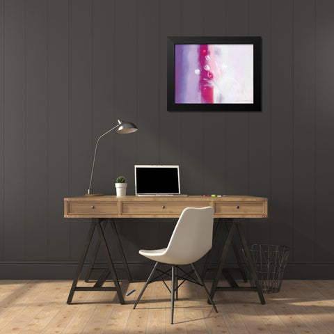 Floral ILLUSIONS I Black Modern Wood Framed Art Print by Robertson, Marilyn