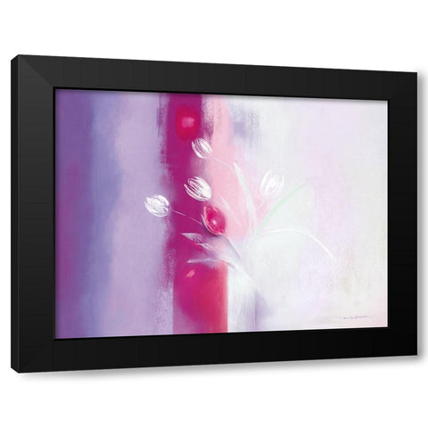 Floral ILLUSIONS I Black Modern Wood Framed Art Print with Double Matting by Robertson, Marilyn