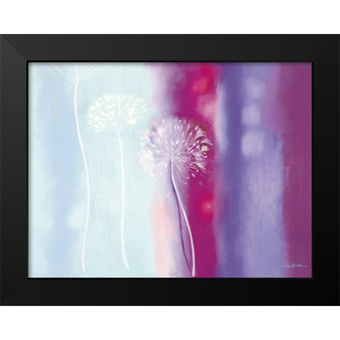 Floral ILLUSIONS II Black Modern Wood Framed Art Print by Robertson, Marilyn