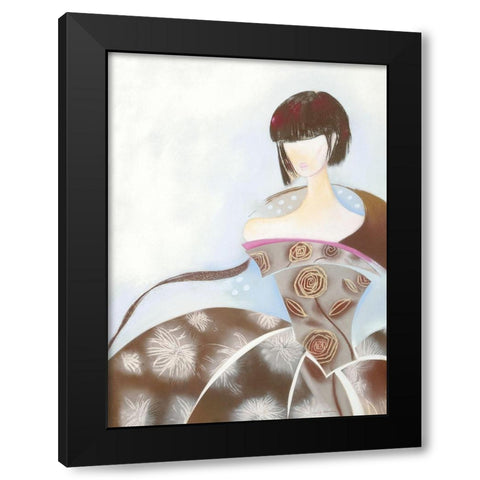 OH LA LA Black Modern Wood Framed Art Print by Robertson, Marilyn
