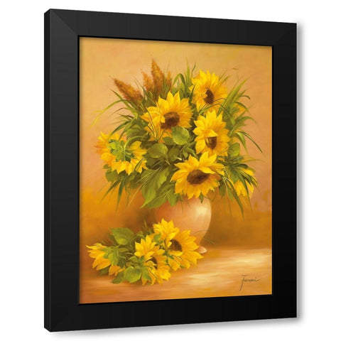 SUMMERS END II Black Modern Wood Framed Art Print with Double Matting by Fasani