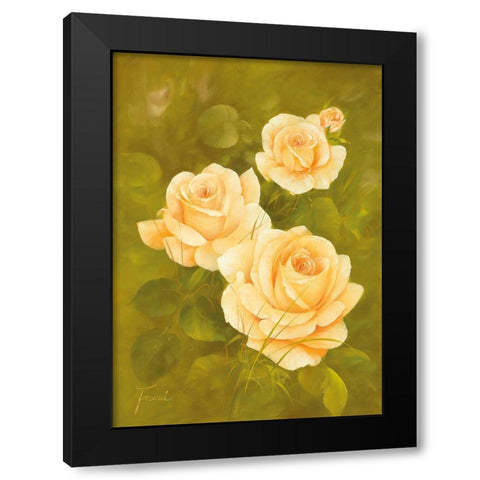 ANIKA Black Modern Wood Framed Art Print by Fasani
