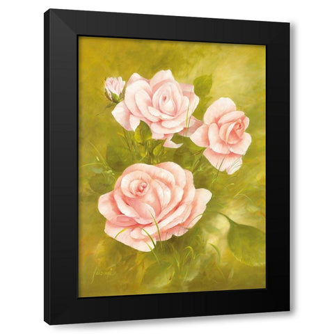 DESIREE Black Modern Wood Framed Art Print by Fasani