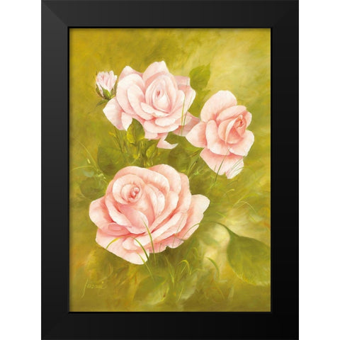 DESIREE Black Modern Wood Framed Art Print by Fasani