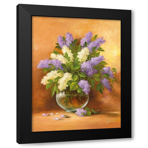 SMELL OF LILAC II Black Modern Wood Framed Art Print by Fasani
