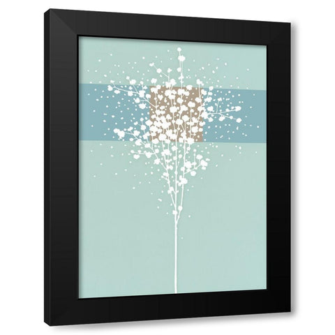 SPARKLING BLUE I Black Modern Wood Framed Art Print with Double Matting by Sakai, Takashi