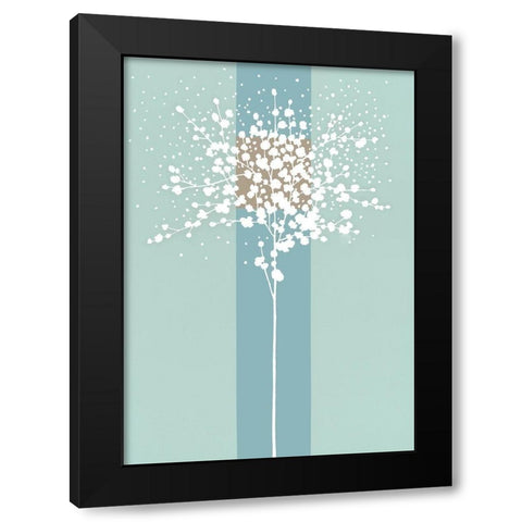 SPARKLING BLUE II Black Modern Wood Framed Art Print with Double Matting by Sakai, Takashi