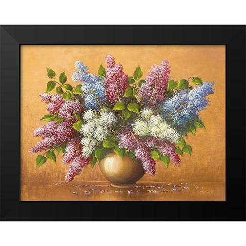 SYRINGA Black Modern Wood Framed Art Print by Glassl, Helmut