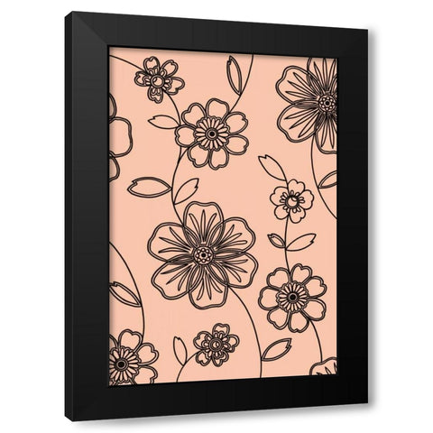 Accord II Black Modern Wood Framed Art Print by Design Show