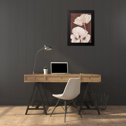 Chocolate Poppies Black Modern Wood Framed Art Print by Lake, Kaye