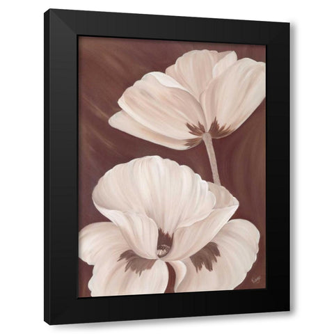 Chocolate Poppies Black Modern Wood Framed Art Print with Double Matting by Lake, Kaye