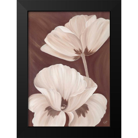 Chocolate Poppies Black Modern Wood Framed Art Print by Lake, Kaye