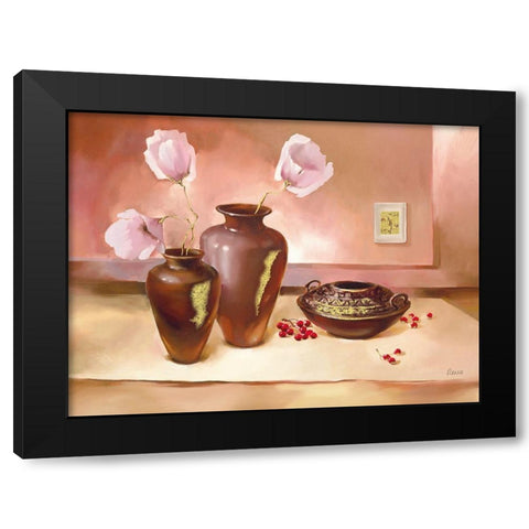 PISA Black Modern Wood Framed Art Print by Olga