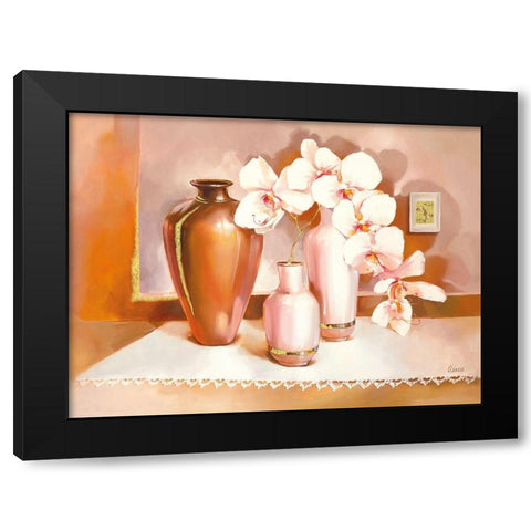 TREVISO Black Modern Wood Framed Art Print by Olga