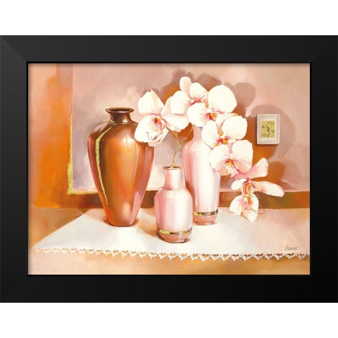TREVISO Black Modern Wood Framed Art Print by Olga