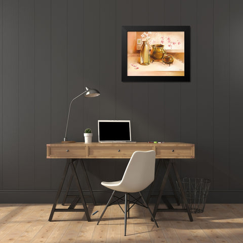 NAPOLI Black Modern Wood Framed Art Print by Olga