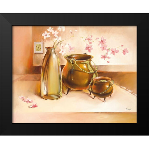 NAPOLI Black Modern Wood Framed Art Print by Olga