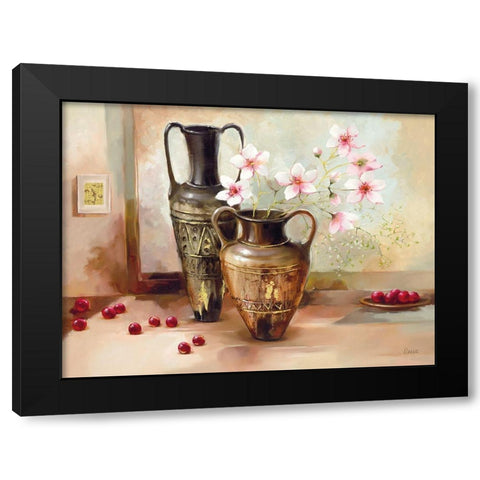 ROMA Black Modern Wood Framed Art Print with Double Matting by Olga