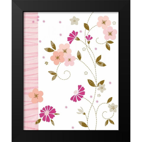 Pretty In Pink I Black Modern Wood Framed Art Print by Design Show