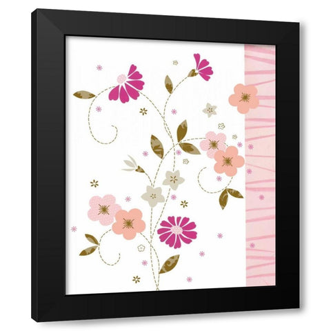 Pretty In Pink II Black Modern Wood Framed Art Print by Design Show