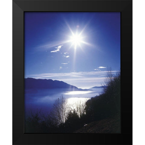 IDYLLIC LAKE I Black Modern Wood Framed Art Print by Weissing, Gerd