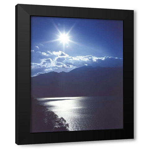 IDYLLIC LAKE II Black Modern Wood Framed Art Print by Weissing, Gerd