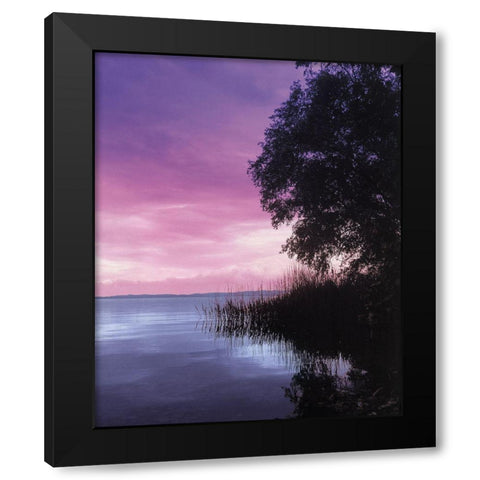 IDYLLIC LAKE III Black Modern Wood Framed Art Print with Double Matting by Weissing, Gerd