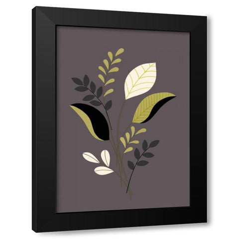 Citrus Stems I Black Modern Wood Framed Art Print with Double Matting by Design Show
