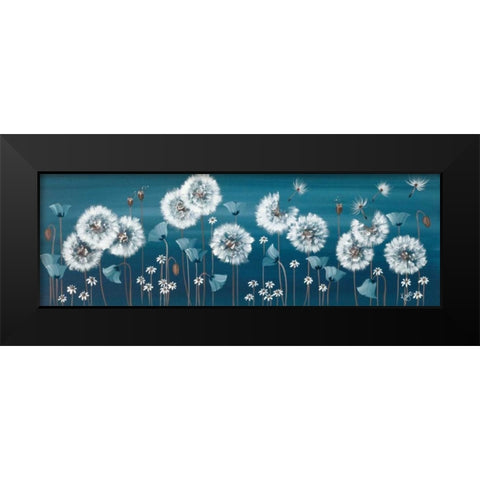 Poppy Meadow Black Modern Wood Framed Art Print by Lake, Kaye