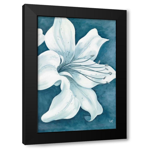 Wistful Lily II Black Modern Wood Framed Art Print by Lake, Kaye